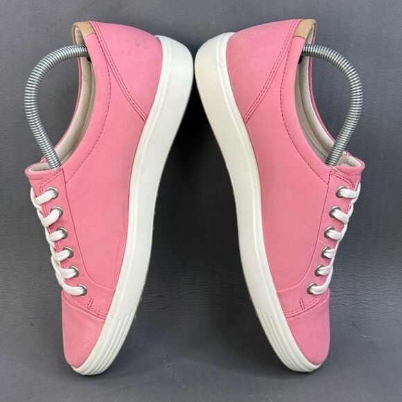 ECCO Soft 7 Women's Nubuck pink Sneaker shoes size 10 - Picture 6 of 9